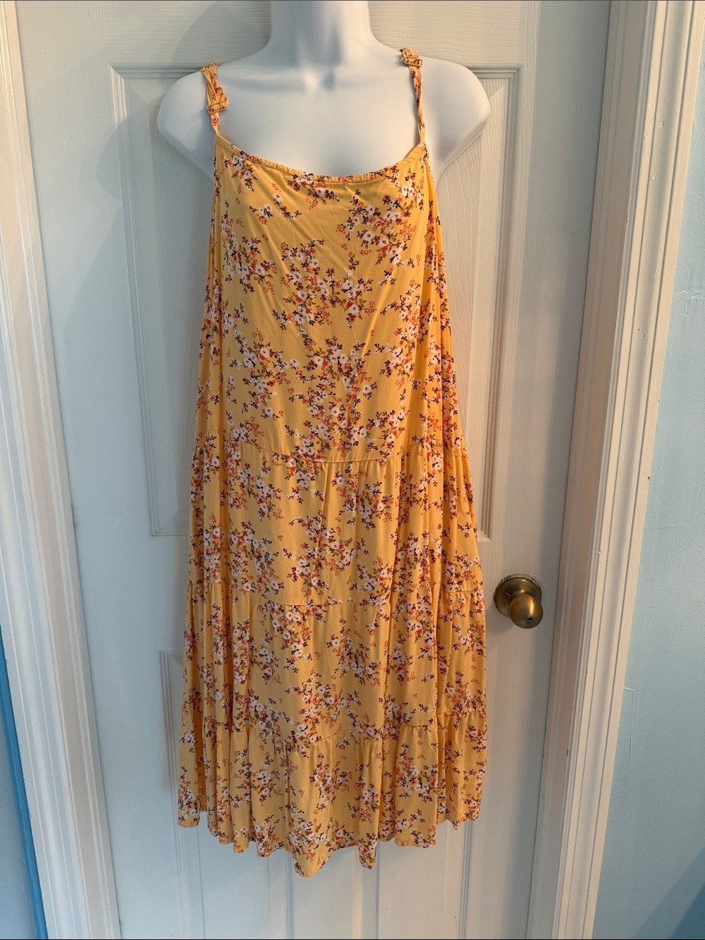 Old Navy Yellow Floral Tiered Sundress